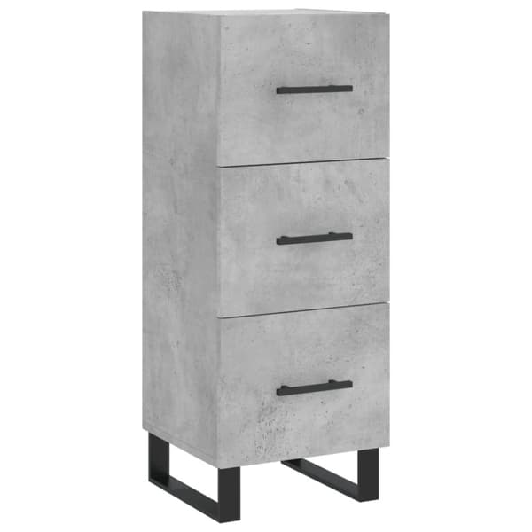 vidaXL Highboard betonggrå 34,5x34x180 cm konstruert tre