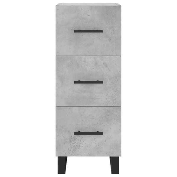vidaXL Highboard betonggrå 34,5x34x180 cm konstruert tre