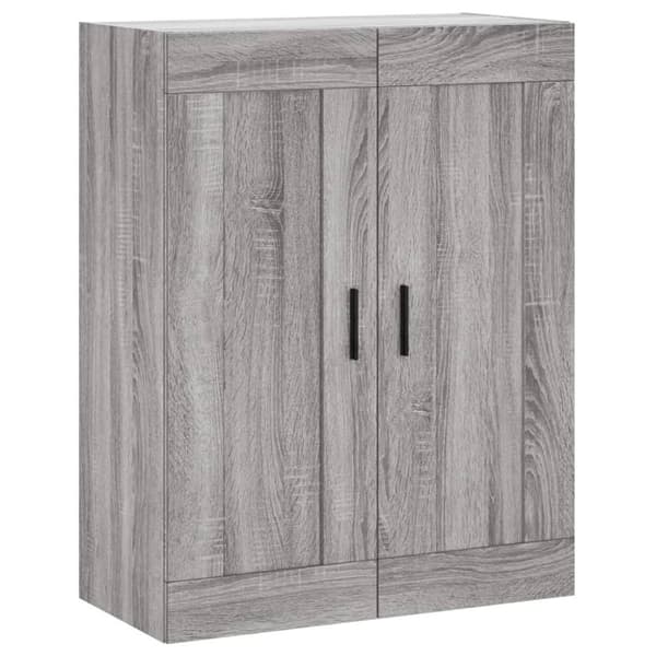 vidaXL Kaappi harmaa Sonoma 69,5x34x180 cm tekninen puu