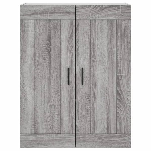 vidaXL Kaappi harmaa Sonoma 69,5x34x180 cm tekninen puu