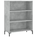 Miniatyrbilde 4 av 11: vidaXL Highboard betonggrå 69,5x32,5x180 cm konstruert tre