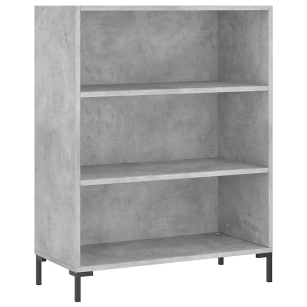 vidaXL Highboard betonggrå 69,5x32,5x180 cm konstruert tre