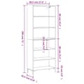 Miniatyrbilde 11 av 11: vidaXL Highboard betonggrå 69,5x32,5x180 cm konstruert tre