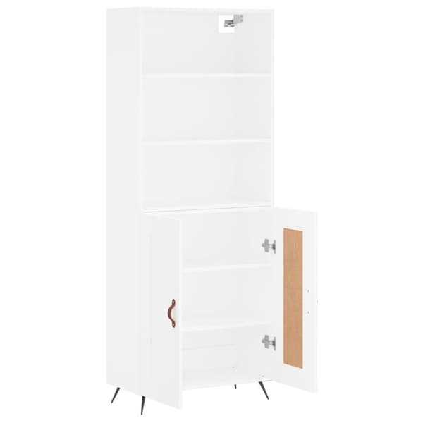 vidaXL højskab 69,5x34x180 cm konstrueret træ hvid
