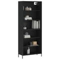Miniatyrbilde 3 av 11: vidaXL Highboard svart 69,5x32,5x180 cm konstruert tre