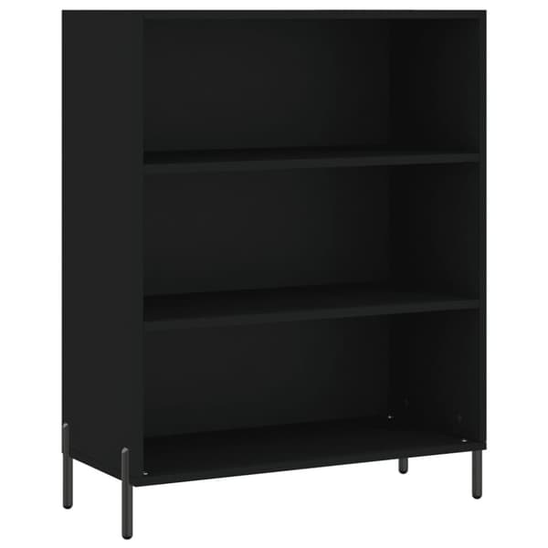 vidaXL Highboard svart 69,5x32,5x180 cm konstruert tre