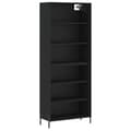 Miniatyrbilde 1 av 11: vidaXL Highboard svart 69,5x32,5x180 cm konstruert tre