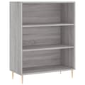 Miniatyrbilde 4 av 11: vidaXL Highboard grå sonoma 69,5x32,5x180 cm konstruert tre