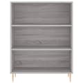 Miniatyrbilde 5 av 11: vidaXL Highboard grå sonoma 69,5x32,5x180 cm konstruert tre