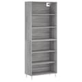 Miniatyrbilde 1 av 11: vidaXL Highboard grå sonoma 69,5x32,5x180 cm konstruert tre