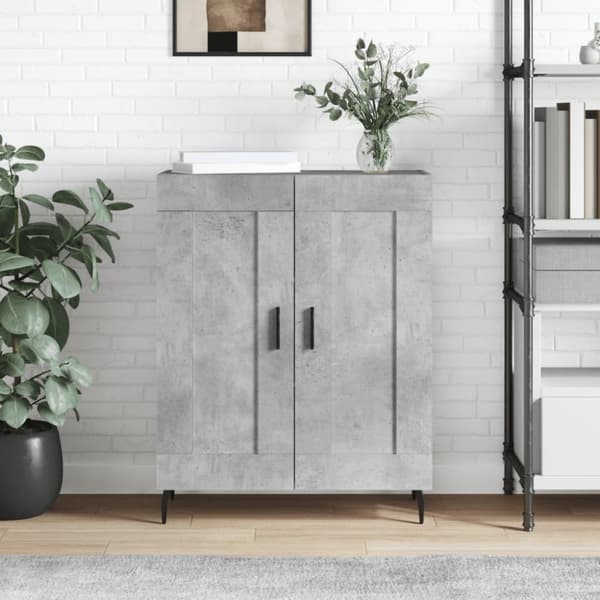 vidaXL Senkki betoninharmaa 69,5x34x90 cm tekninen puu