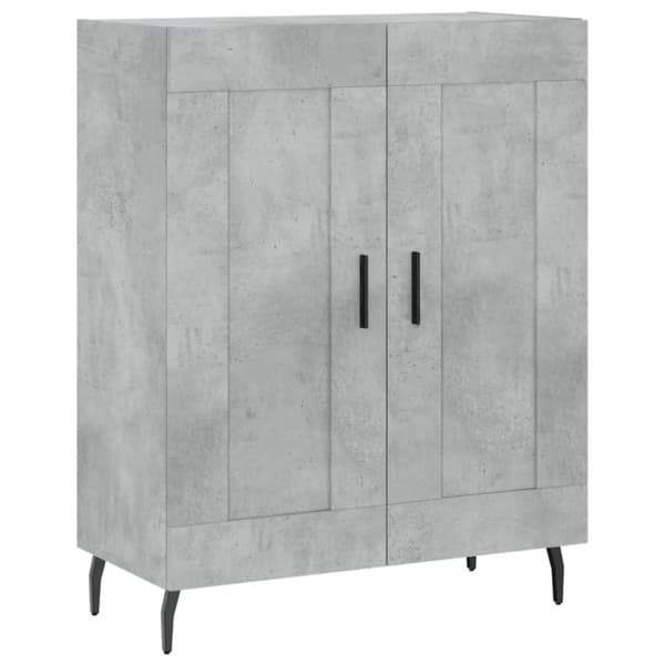 vidaXL Skänk betonggrå 69,5x34x90 cm konstruerat trä
