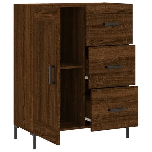 vidaXL Skjenk brun eik 69,5x34x90 cm konstruert tre