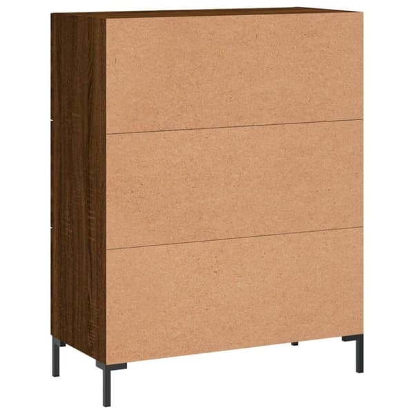 vidaXL Skjenk brun eik 69,5x34x90 cm konstruert tre