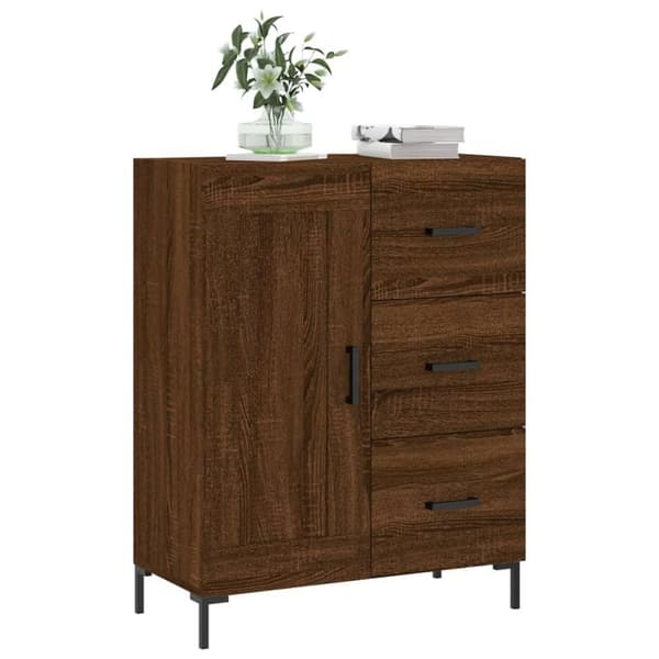 vidaXL Skjenk brun eik 69,5x34x90 cm konstruert tre