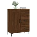Miniatyrbilde 2 av 11: vidaXL Skjenk brun eik 69,5x34x90 cm konstruert tre