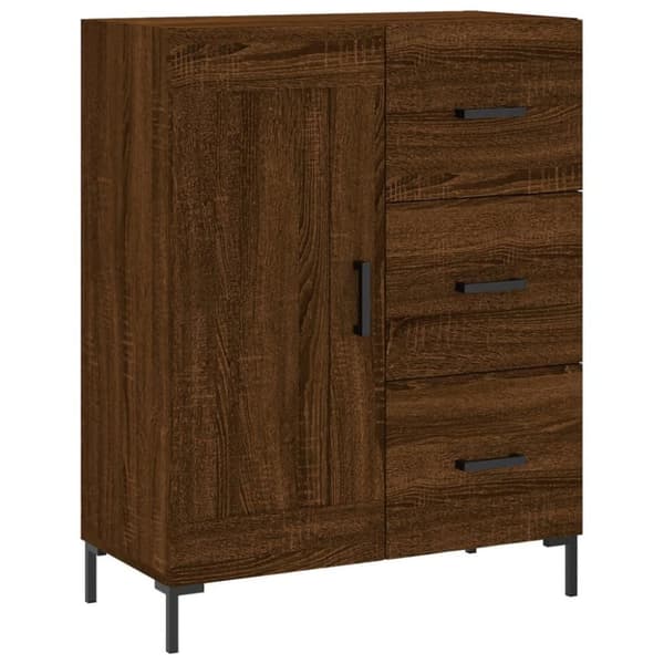 vidaXL Skjenk brun eik 69,5x34x90 cm konstruert tre