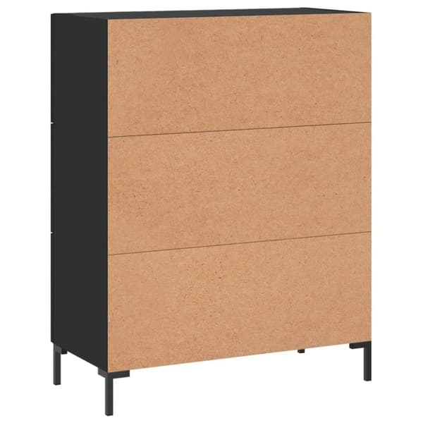 vidaXL Skjenk svart 69,5x34x90 cm konstruert tre