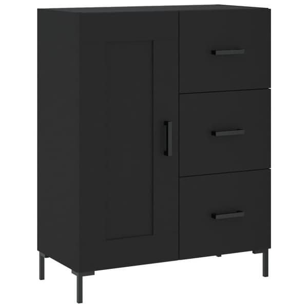 vidaXL Skjenk svart 69,5x34x90 cm konstruert tre