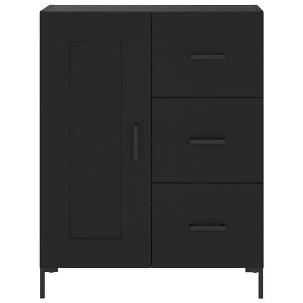 vidaXL skænk 69,5x34x90 cm konstrueret træ sort