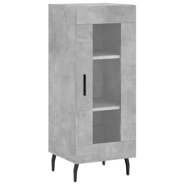 vidaXL Highboard betonggrå 34,5x34x180 cm konstruert tre