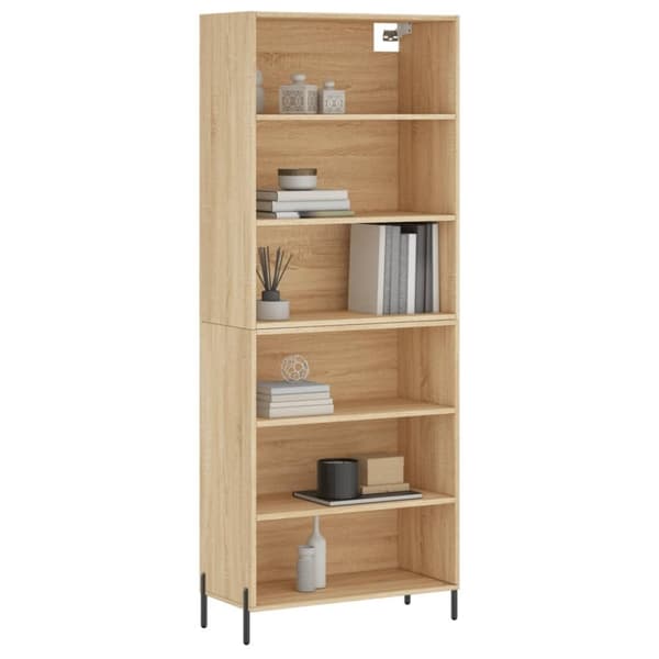 vidaXL Högskåp sonoma-ek 69,5x32,5x180 cm konstruerat trä