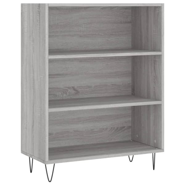 vidaXL reol 69,5x32,5x180 cm konstrueret træ grå sonoma-eg