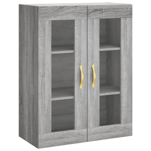 vidaXL højskab 69,5x34x180 cm konstrueret træ grå sonoma-eg