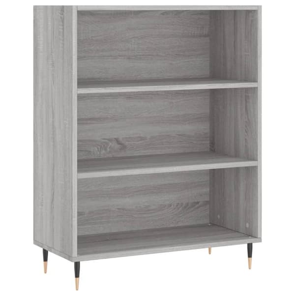 vidaXL højskab 69,5x34x180 cm konstrueret træ grå sonoma-eg