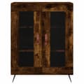 Miniatyrbilde 7 av 11: vidaXL Highboard røkt eik 69,5x34x180 cm konstruert tre