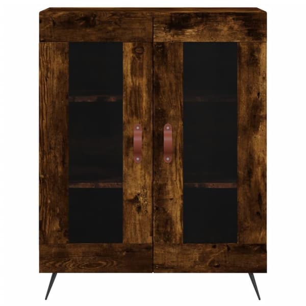 vidaXL Highboard røkt eik 69,5x34x180 cm konstruert tre