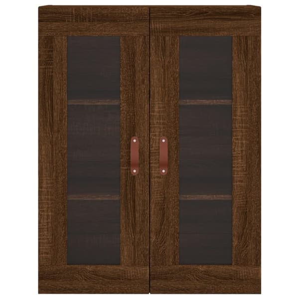 vidaXL Högskåp brun ek 69,5x34x180 cm konstruerat trä