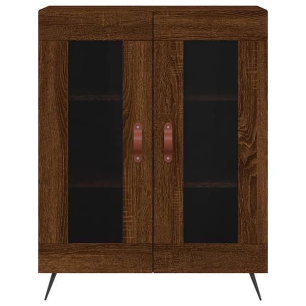 vidaXL højskab 69,5x34x180 cm konstrueret træ brun egetræsfarve