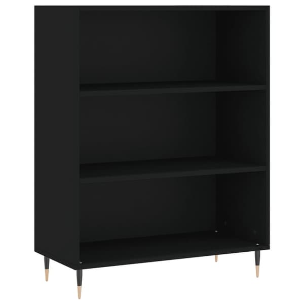 vidaXL reol 69,5x32,5x180 cm konstrueret træ sort