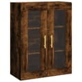 Miniatyrbilde 4 av 11: vidaXL Highboard røkt eik 69,5x34x180 cm konstruert tre