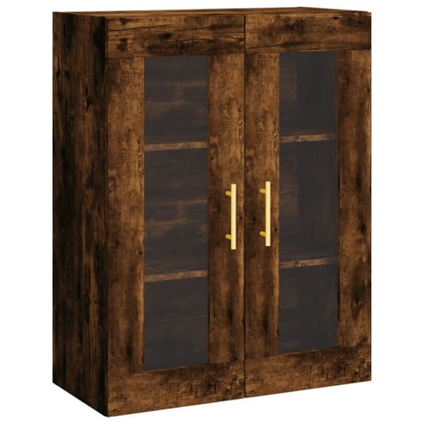 vidaXL Highboard røkt eik 69,5x34x180 cm konstruert tre