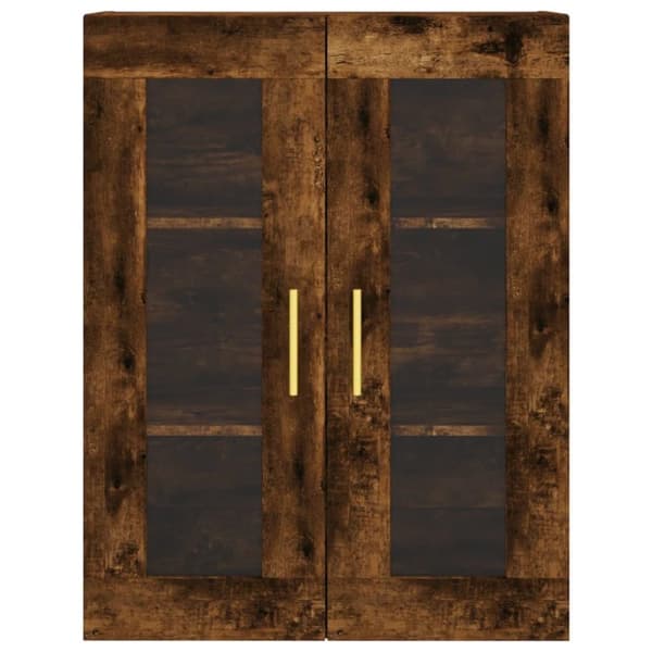 vidaXL Highboard røkt eik 69,5x34x180 cm konstruert tre