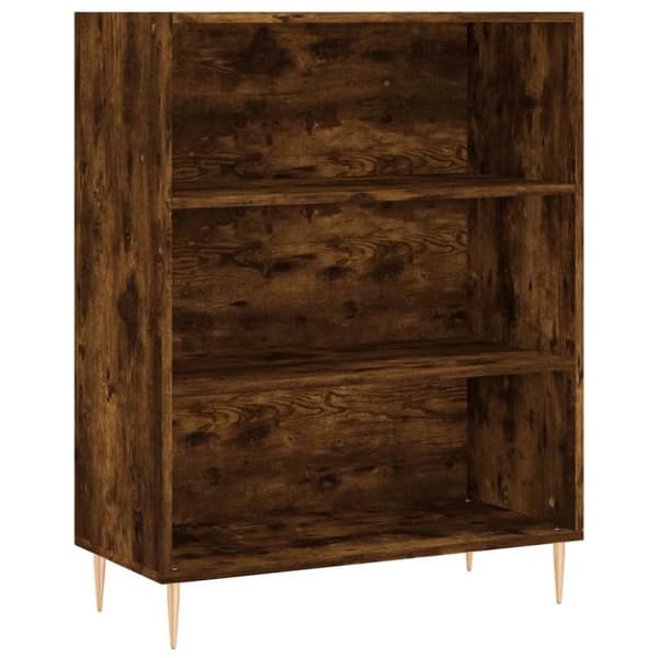 vidaXL Highboard røkt eik 69,5x34x180 cm konstruert tre