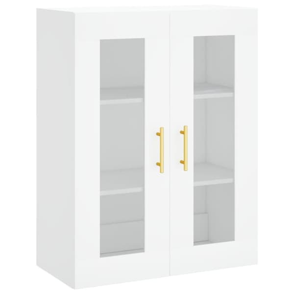 vidaXL Highboard hvit 69,5x34x180 cm konstruert tre
