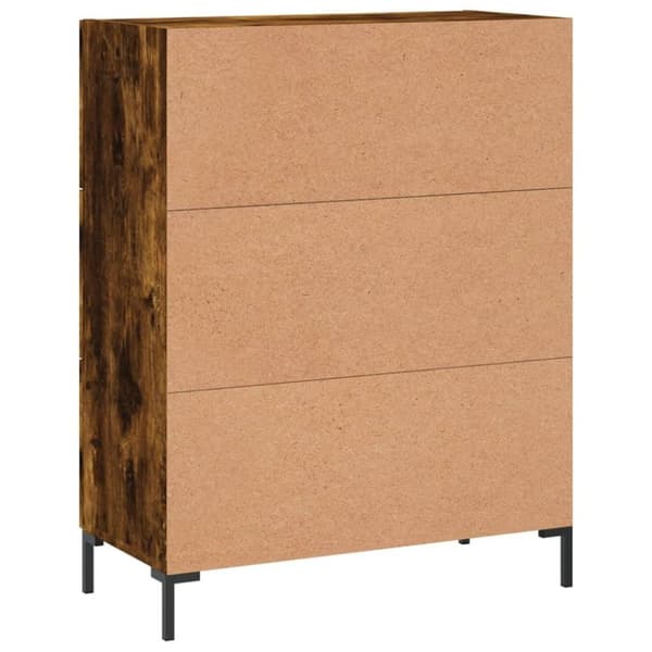 vidaXL Skjenk røkt eik 69,5x34x90 cm konstruert tre