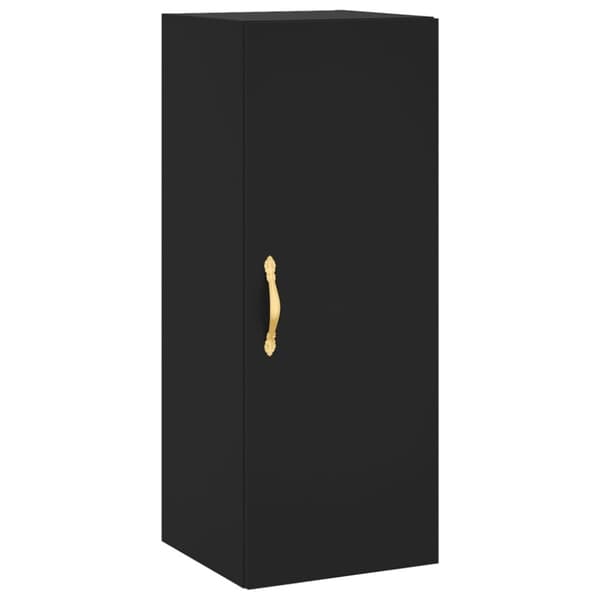 vidaXL Highboard svart 34,5x34x180 cm konstruert tre