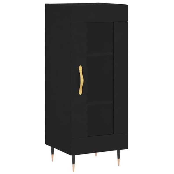 vidaXL Highboard svart 34,5x34x180 cm konstruert tre