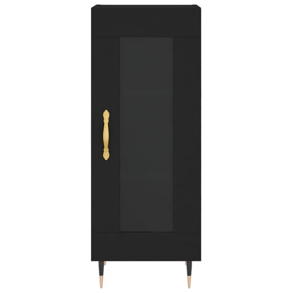 vidaXL Highboard svart 34,5x34x180 cm konstruert tre