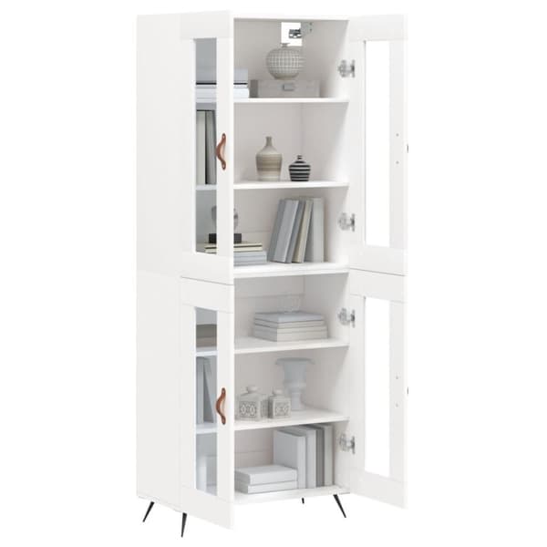 vidaXL højskab 69,5x34x180 cm konstrueret træ hvid