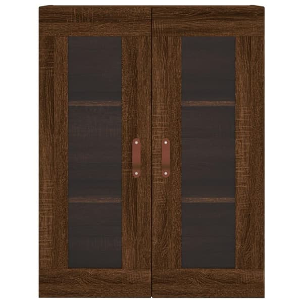 vidaXL højskab 69,5x34x180 cm konstrueret træ brun egetræsfarve