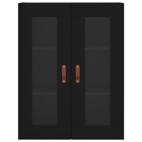vidaXL Highboard svart 69,5x34x180 cm konstruert tre