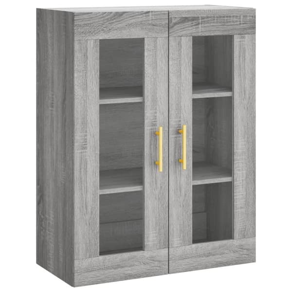 vidaXL højskab 69,5x34x180 cm konstrueret træ grå sonoma-eg