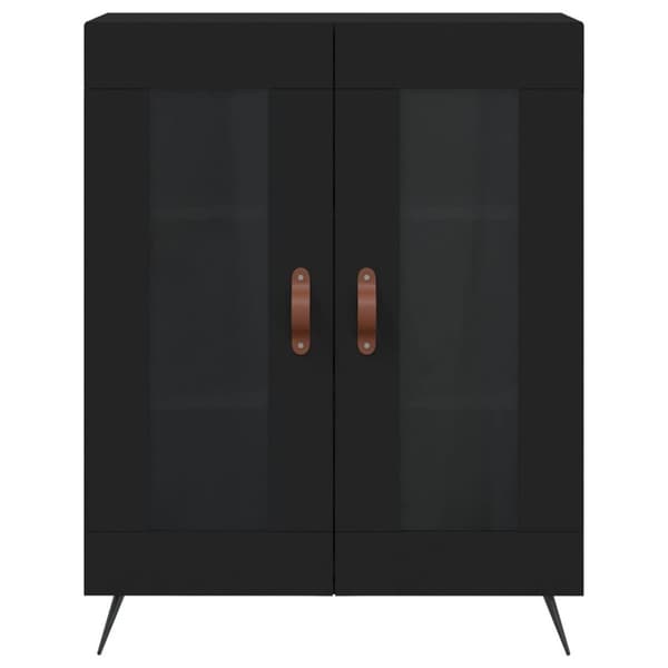 vidaXL højskab 69,5x34x180 cm konstrueret træ sort