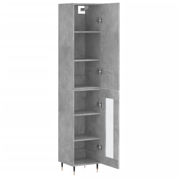 vidaXL skab 34,5x34x180 cm konstrueret træ betongrå