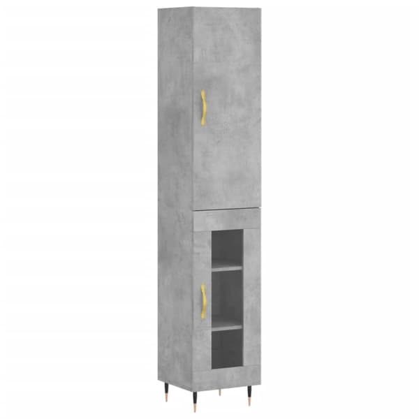 vidaXL skab 34,5x34x180 cm konstrueret træ betongrå